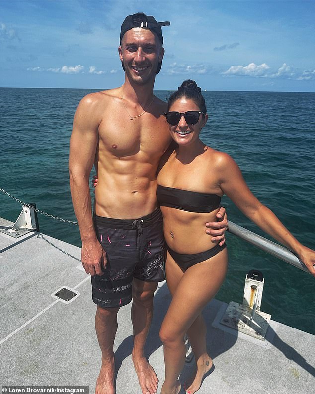 Fit: Loren showed off her incredible physique in a black bikini as she enjoyed a boat day with her husband in June