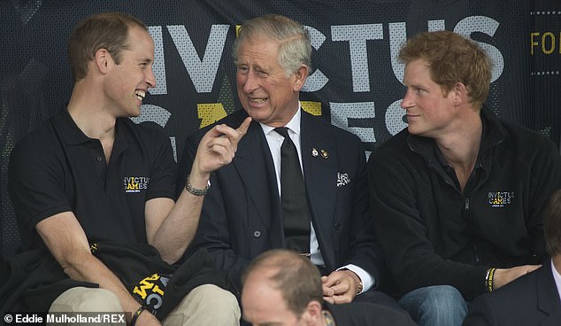 William, Charles and Harry attend the very first Invictus Games in London in 2014