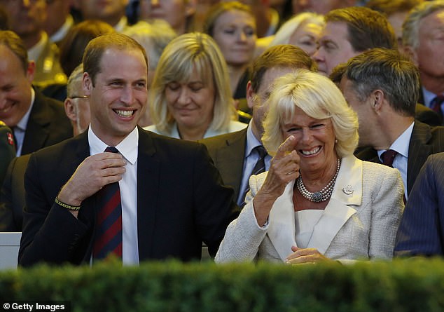 William and Camilla laugh during the opening ceremony of the Invictus Games in 2014