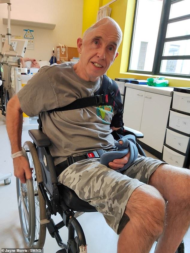 Mr Morris was left wheelchair-bound and suffered seizures after spending almost seven months in hospital recovering