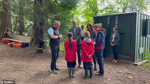 The Prince and Princess of Wales attend Madley Primary School's Forest School in Hereford, where each pupil attends once a week to learn National Curriculum subjects in a woodland setting