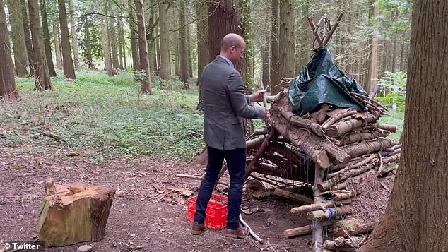 There was laughter when an enthusiastic William accidentally knocked a branch off the study while inspecting it, before hastily putting it back in place