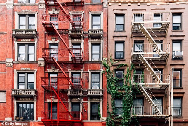 August is normally one of the most competitive months of the year for rental properties in New York City.  Pictured is the facade of an apartment building in New York