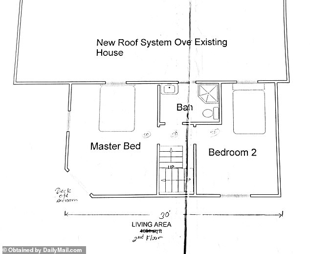 A floor plan of the top floor shows the master bedroom where Kaylee slept, next to a second bedroom where Madison slept when they were slaughtered