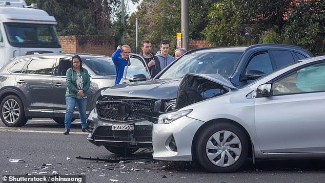 Statistics behind Australian car accidents have shown that male drivers are more likely to cause accidents, while drivers aged 35 to 49 are most likely to commit an offense (file photo)