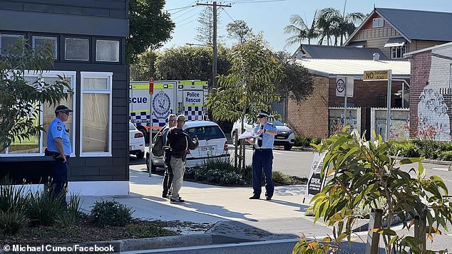 In the photo: officers on site