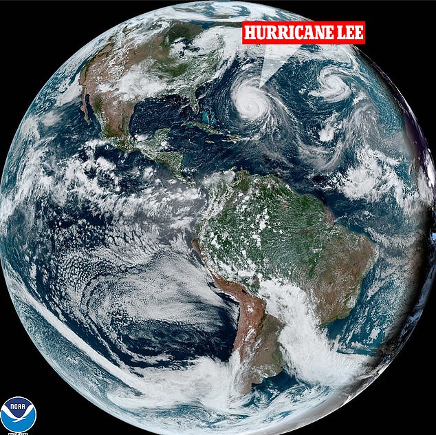 1694742556 975 Hurricane Lees now spans 345 MILEs as the storm barrels