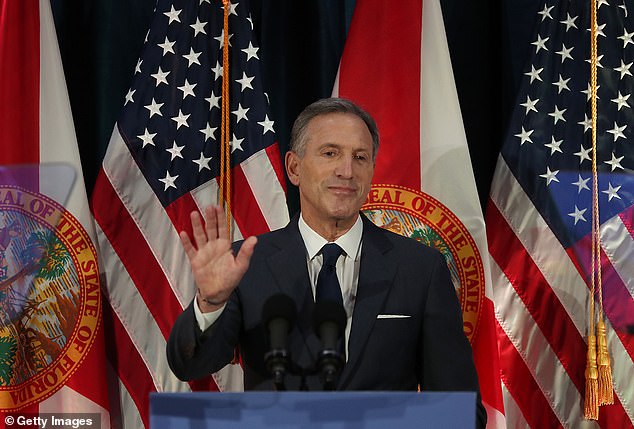 Schultz is seen in March 2019, considering an independent run for the White House.  In June 2019, he announced that he would not run for president