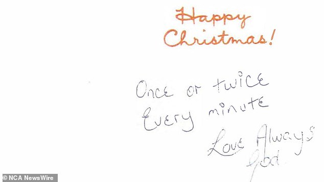 A card given to AB by Chris Dawson at Christmas in 1980.  Image: supplied