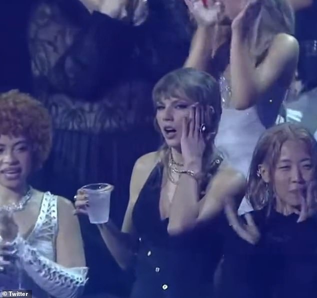 Blonde and excited: The Blank Space singer went viral for a different reason at the MTV Music Video Awards, with fans going wild for the leggy beauty and comically buzzing during the ceremony