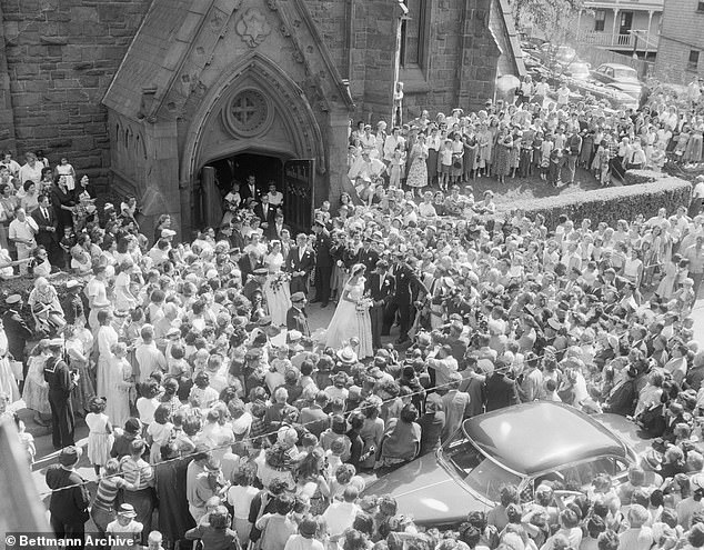 The couple married in 1953 at St. Mary's Church in Newport, Rhode Island – the same year he began serving as a senator from Massachusetts