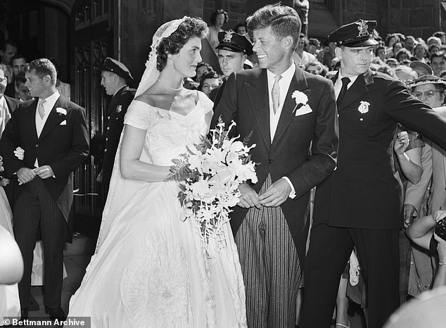 At the time of the wedding, Jackie was 24 years old and JFK - nicknamed 'Jack' - 36