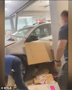 Police said an 84-year-old woman driving a Toyota RAV4 drove into the building, hitting Calito and several other people inside