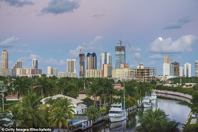 Another two zip codes in North Miami, Florida (pictured) were forecast to see home values ​​rise by 8.8 and 8.5 percent, respectively