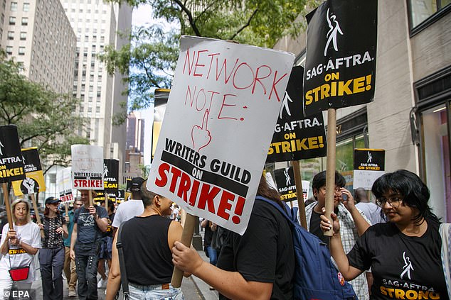 The 67-year-old is the first late-night talk show host to return after the WGA strike began on May 2.  (Image: Writers Guild Association workers strike in streets amid historic action)