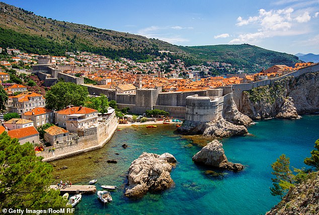 The area where the couple were enjoying a night before the tragic accident on the coast of the Croatian port of Dubrovnik, which in summer is a tourist mecca, especially for Australians