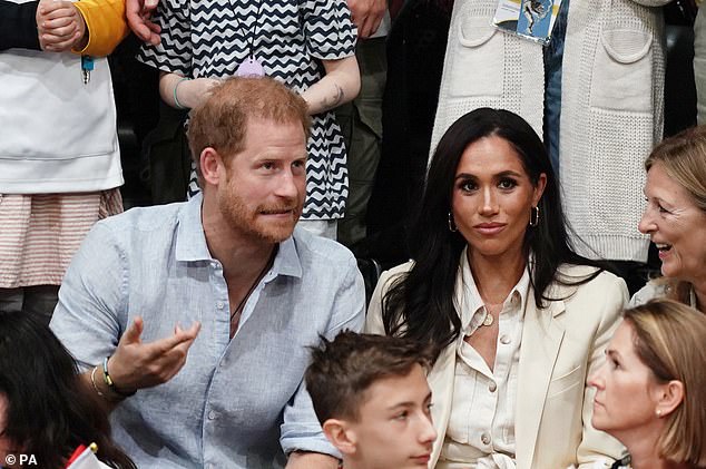 The Duke and Duchess of Sussex at the Merkur Spiel-Arena today for the Invictus Games