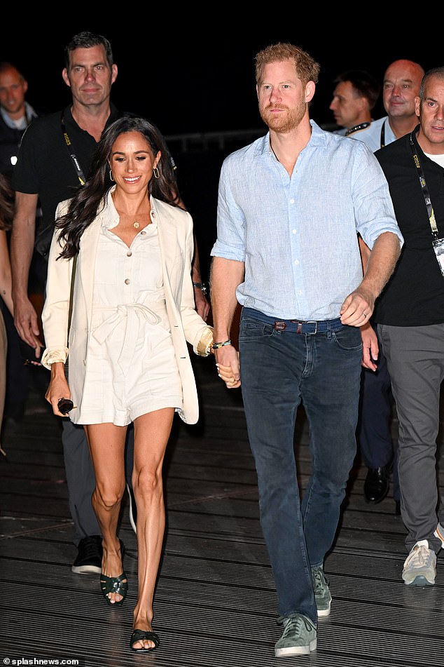 The Duke and Duchess of Sussex at the Merkur Spiel-Arena today for the Invictus Games