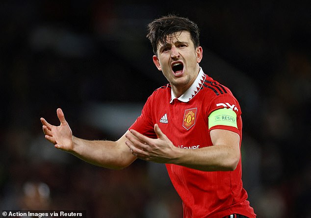 The Red Devils looked up to him as a potential replacement for Harry Maguire (pictured), who was heavily linked with a £30m move to West Ham.