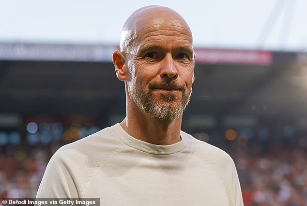 Erik ten Hag's side (pictured) secured a £34m deal for Todibo, but the centre-back has revealed he wanted to stay at Nice