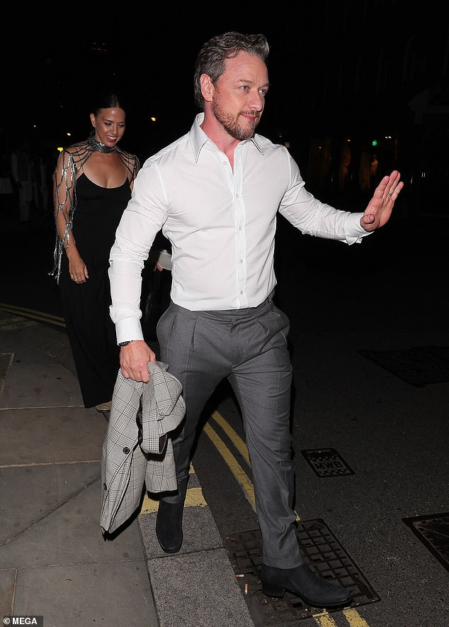 Looking the part: To ensure his outfit was appropriate for the occasion, he wore navy blue suede shoes