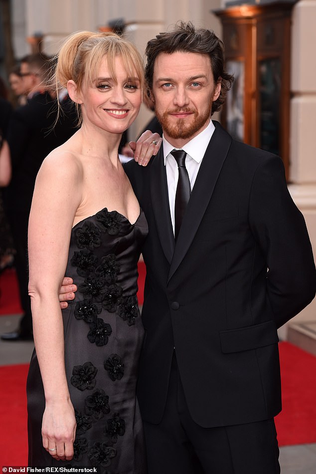 For example: James was married to Shameless star Anne-Marie Duff for ten years and had one son together (pictured in 2015)