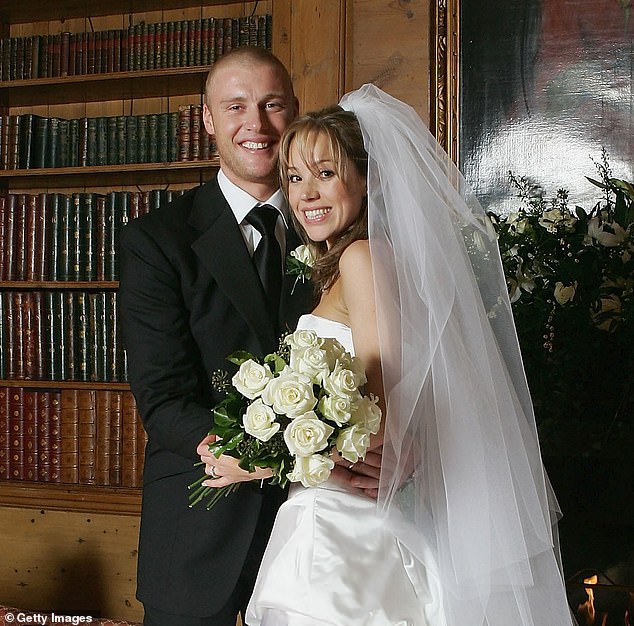 Pictured: Flintoff and his wife Rachel (seen here on their wedding day in 2005)