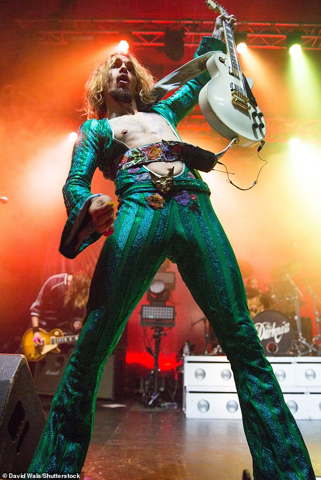 Star: The Darkness called it quits in 2006 after their rock 'n' roll lifestyle took its toll.  However, in 2015 they decided to give another shot at fame and released a fourth album (Justin pictured in 2017)