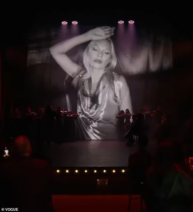 Glam: The former hard-partying star appeared on a big screen at the event, performing an interpretive dance shortly after most attendees hit the red carpet