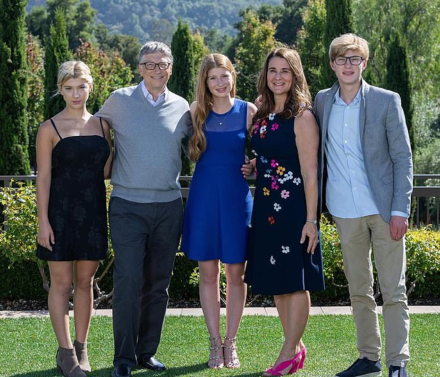 The Gates also share an older daughter, Jennifer, 25, (center) and son, Rory, 23 (right)