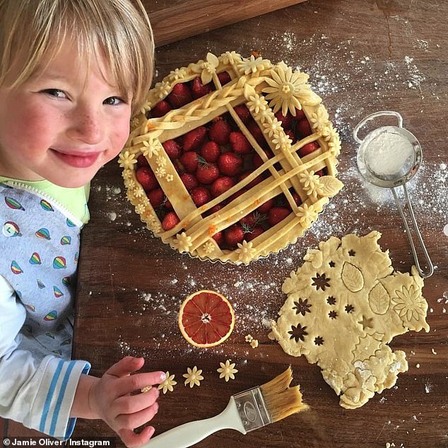 Throwback: In one fell swoop, a much younger Buddy showed off his love for baking