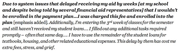 Filed a complaint with the Consumer Financial Protection Bureau.  A number of students complained that the way they received their federal student loan money forced them to enroll in payment plans offered by the university.