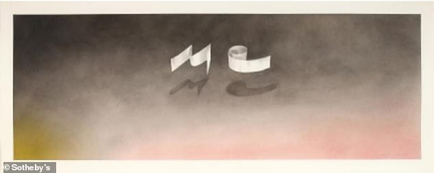 Ed Ruscha's 1993 Me Drawing of Gunpowder and Pastel will be advertised for $300,000 - $400,000