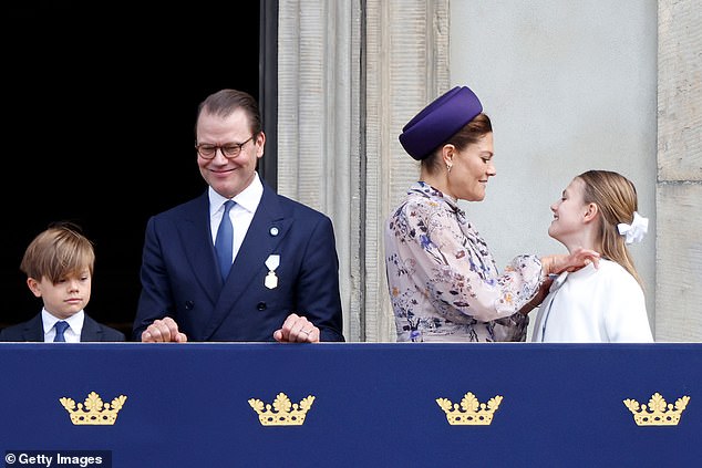 Princess Victoria also turned heads in a floral dress, opting for a pastel lavender ensemble paired with a rich blue cap