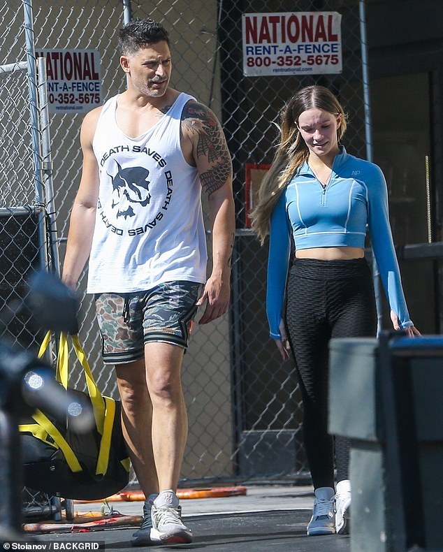 Young lady: The blonde beauty is 33 years old.  The two were seen leaving Gold's Gym in Venice, California