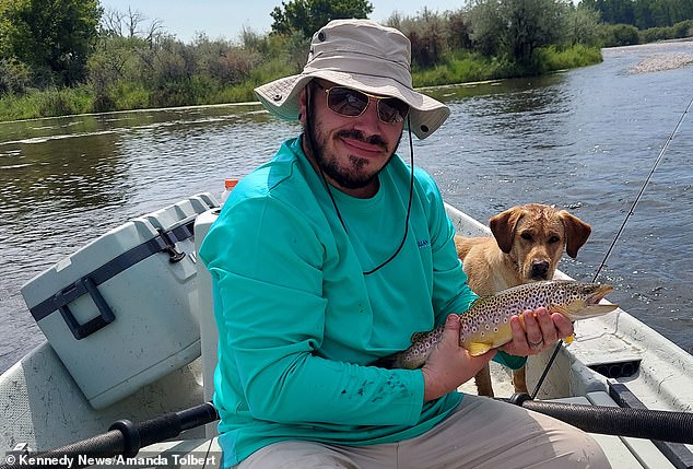 He adds that he and Amanda only take fish out of the lake to eat once a year.  He also fished in the Bighorn River when he was a child