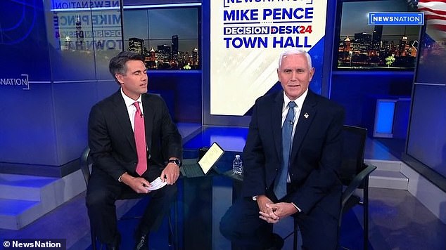 Pence appeared at a town hall with Leland Vittert on NewsNation on Wednesday and was asked how he would handle having a female vice president with his rule against dining only with women