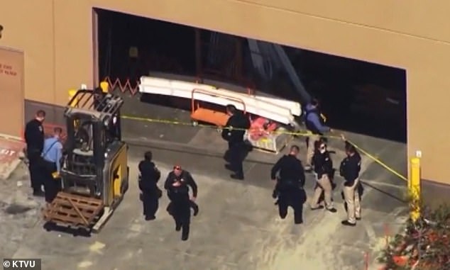 The loading dock outside Home Depot where Mohs was shot while trying to stop a suspected thief and her boyfriend from stealing a phone charger