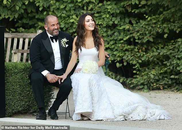 Just a few weeks earlier, Katie and Johnny's sister Tamie Ingham (right) shared her wedding to celebrity chef Guillaume Brahimi (left) in Paris