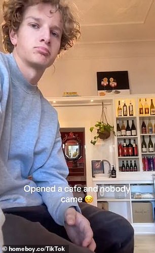 He said “no one” came to his cafe when it opened
