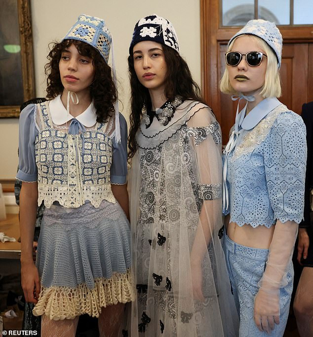 Designer Bora Aksu has created an avant-garde collection in which the Turkish Fez hat is redesigned in crochet form.