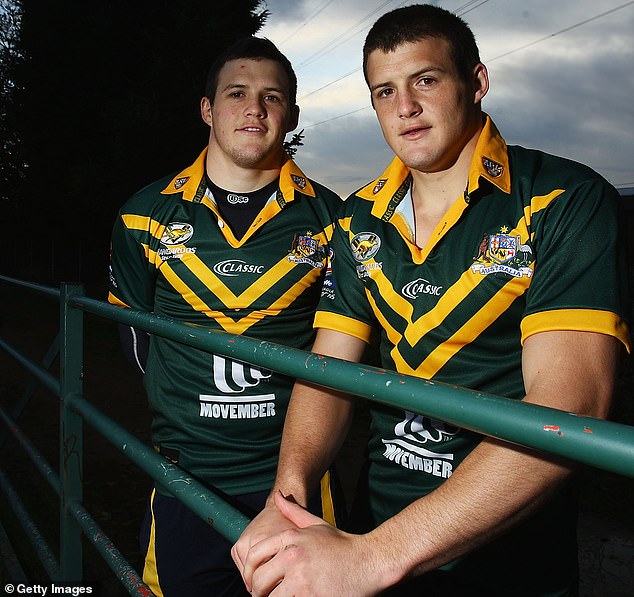 Morris' twin boys Josh and Brett (pictured above) both enjoyed stellar careers in the NRL