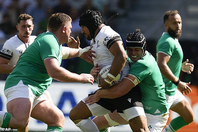 Romanian Fonovai Tangimana played against Ireland in the 82-8 win for Andy Farrell's side