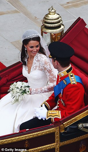 Kate dazzled in her wedding dress in the beautiful Alexander McQueen dress