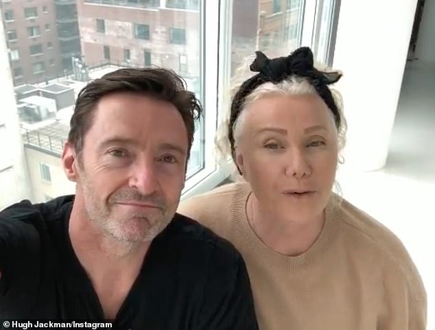 Hugh and Deborra-Lee are pictured in April 2020 during a COVID lockdown, which reportedly contributed to their divorce