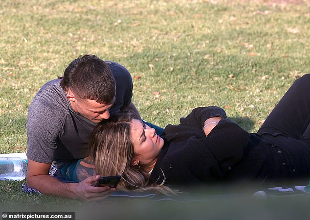 The 26-year-old looked smitten with the beautiful girl as the pair enjoyed a park date in Bondi