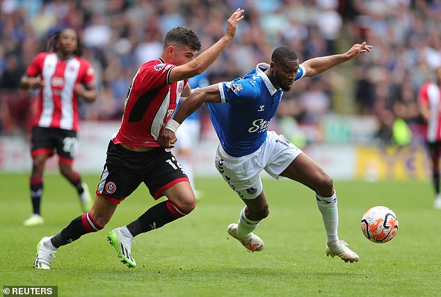 The Toffees striker (right) has impressed for Everton since making his summer move from Udinese