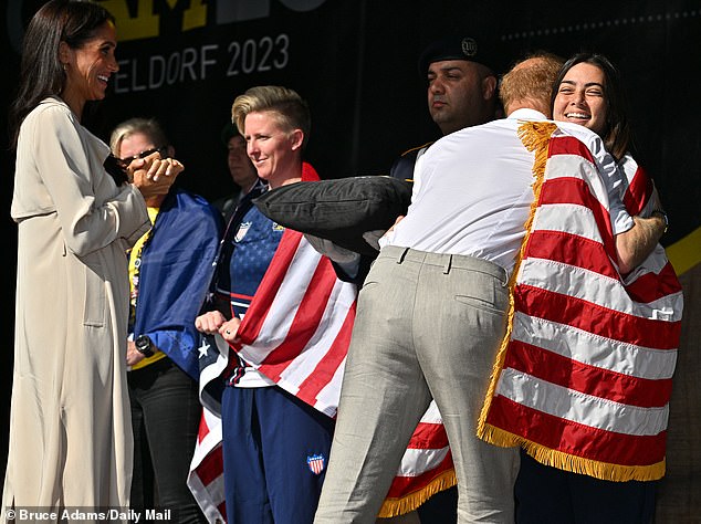 Prince Harry and Meghan Markle present medals at the 2023 Invictus Games, Merkur Spiel Arena, Düsseldorf