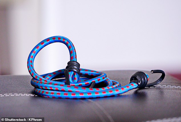 Bungee cords can be threaded through the handle of your suitcase to secure all your bags and travel items in one place