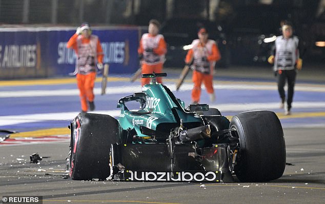 Aston Martin star Lance Stroll ended the first qualifying session prematurely after a serious crash